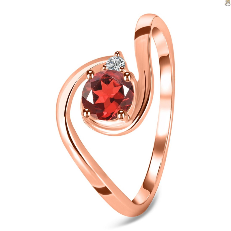 Garnet & White Topaz Ring GAR-RDR-2622.