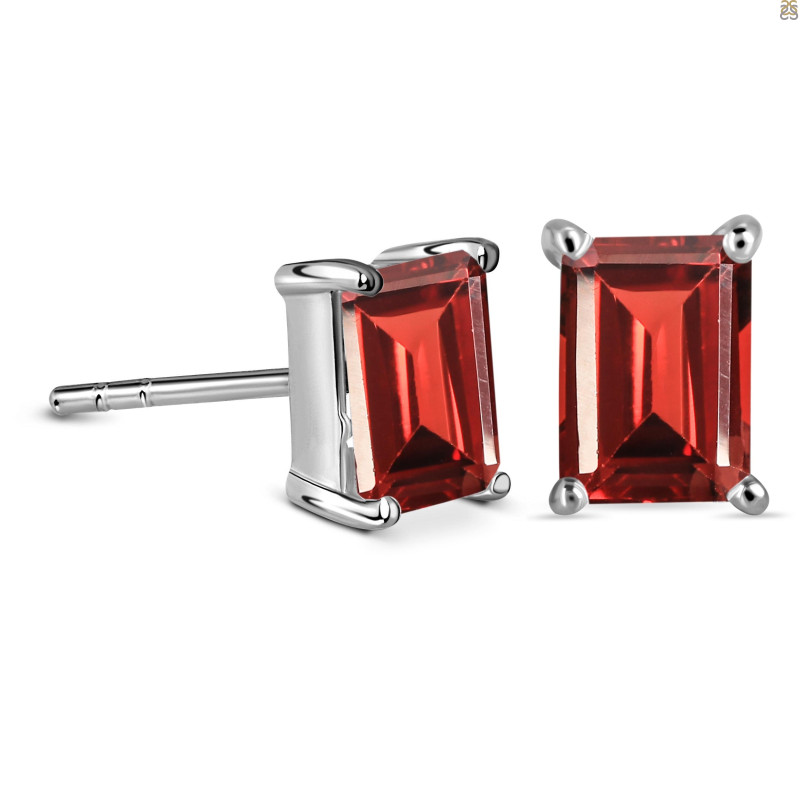 Garnet Stud Earring