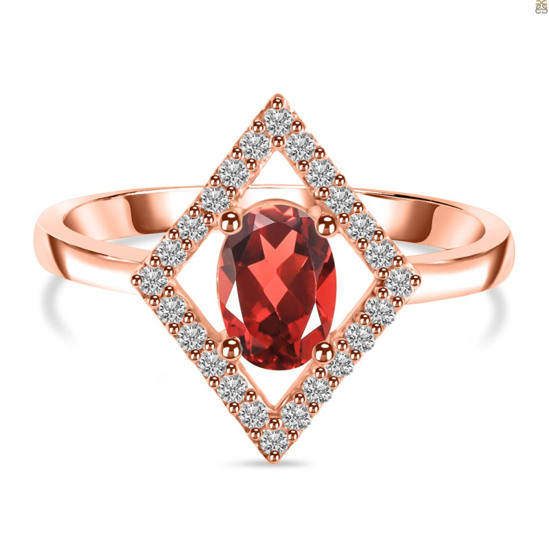 Garnet & White Topaz Ring GAR-RR-134.