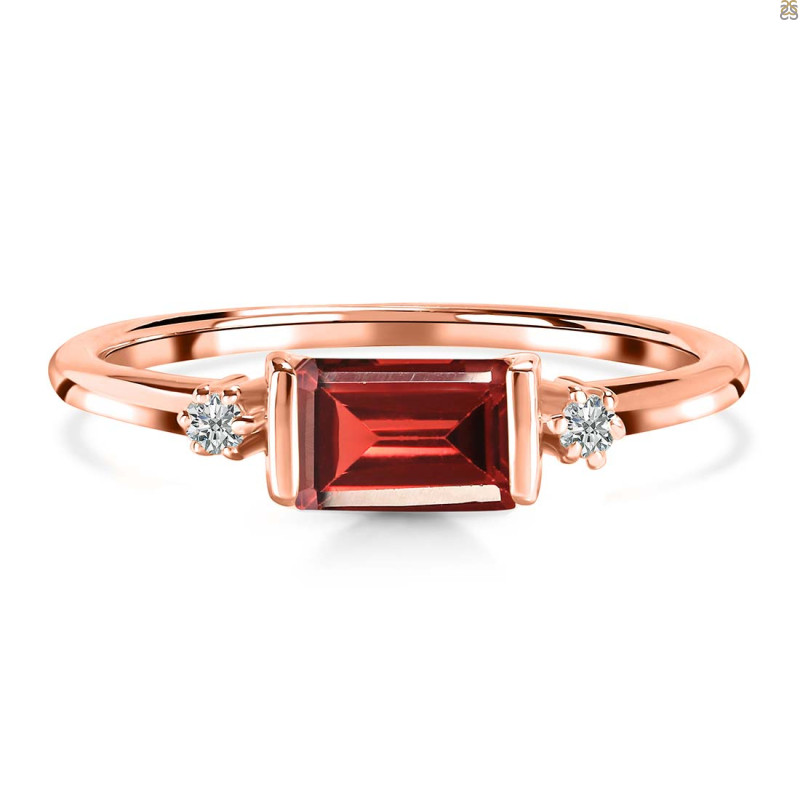 Garnet & White Topaz Ring GAR-RR-135.
