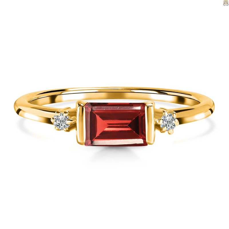 Garnet & White Topaz Ring GAR-RR-135.