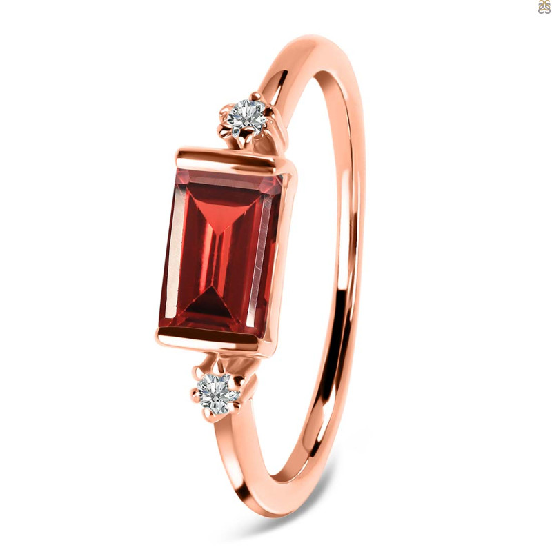 Garnet & White Topaz Ring GAR-RR-135.