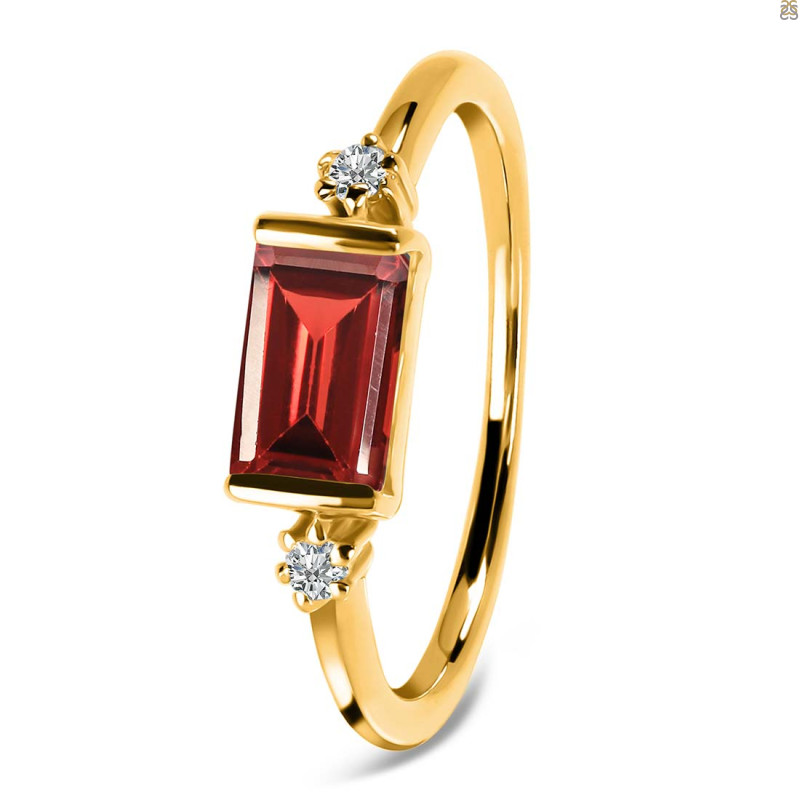 Garnet & White Topaz Ring GAR-RR-135.