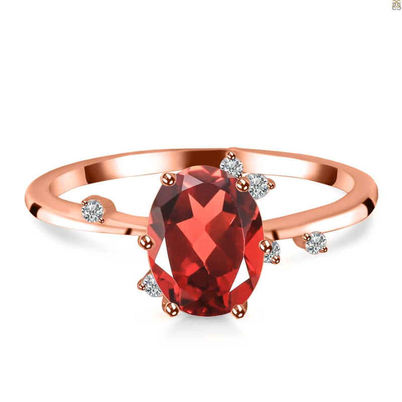 Garnet & White Topaz Ring GAR-RR-318.