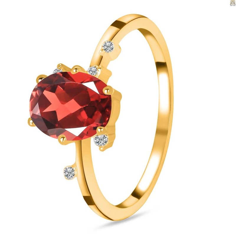 Garnet & White Topaz Ring GAR-RR-318.