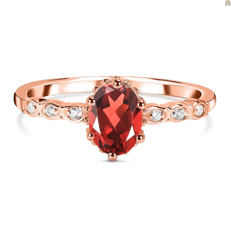 Garnet & White Topaz Ring GAR-RR-35.