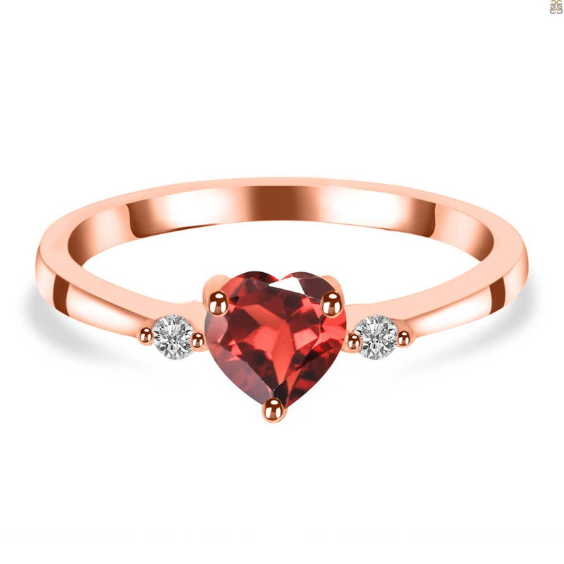 Garnet & White Topaz Ring GAR-RR-425.