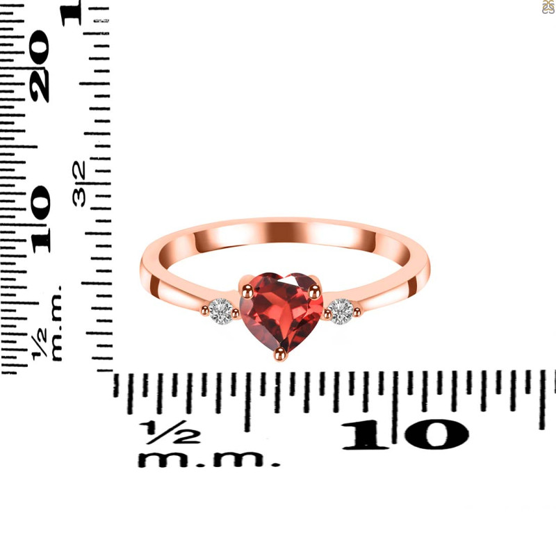 Garnet & White Topaz Ring GAR-RR-425.