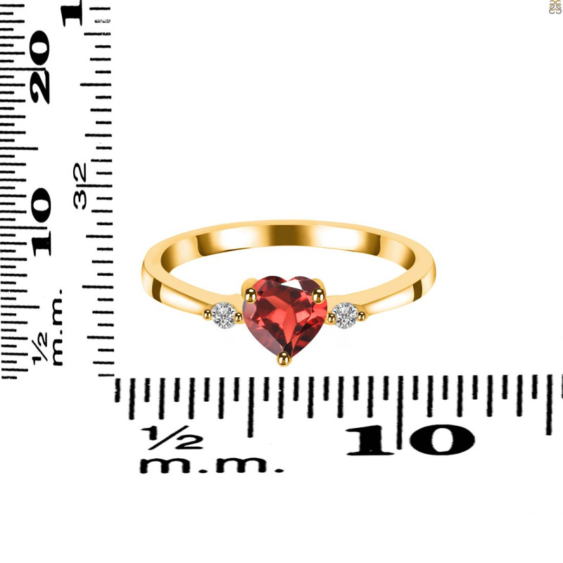 Garnet & White Topaz Ring GAR-RR-425.