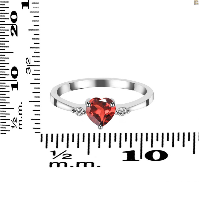 Garnet & White Topaz Ring GAR-RR-425.