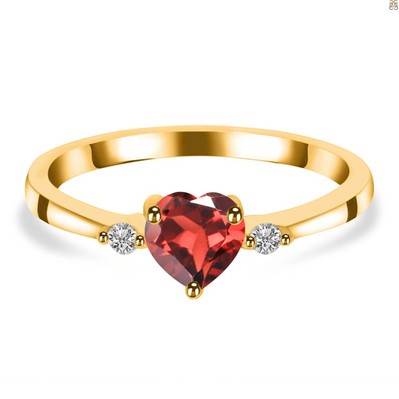 Garnet & White Topaz Ring GAR-RR-425.