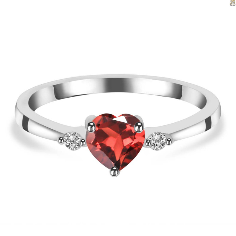 Garnet & White Topaz Ring GAR-RR-425.