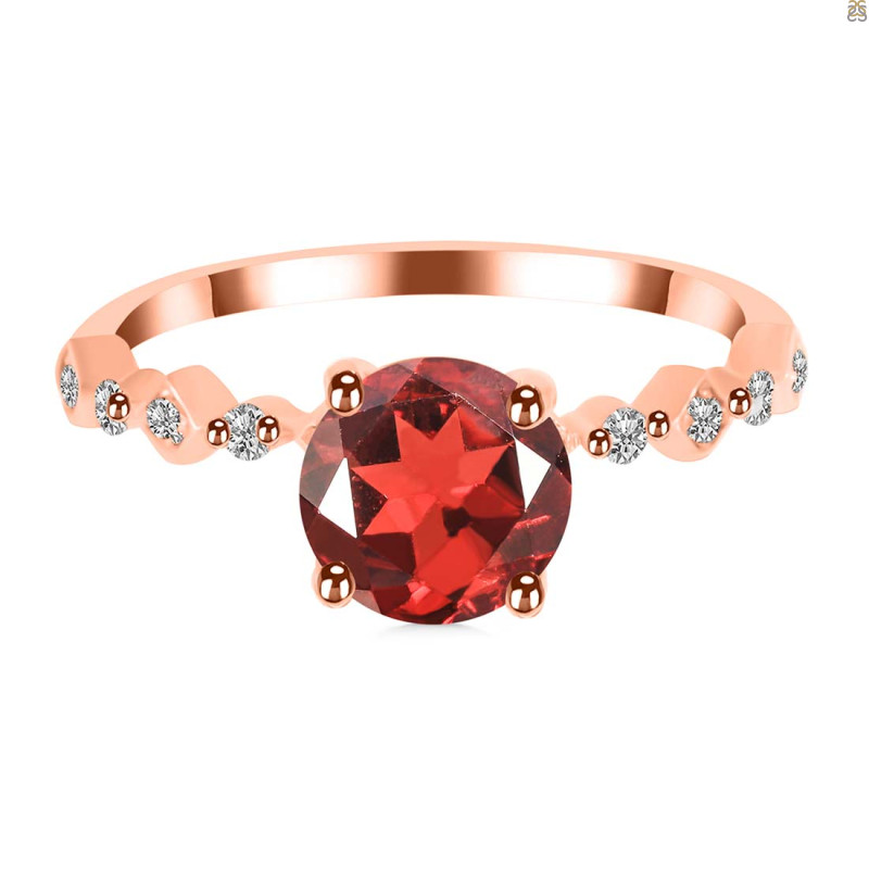 Garnet & White Topaz Ring GAR-RR-426.