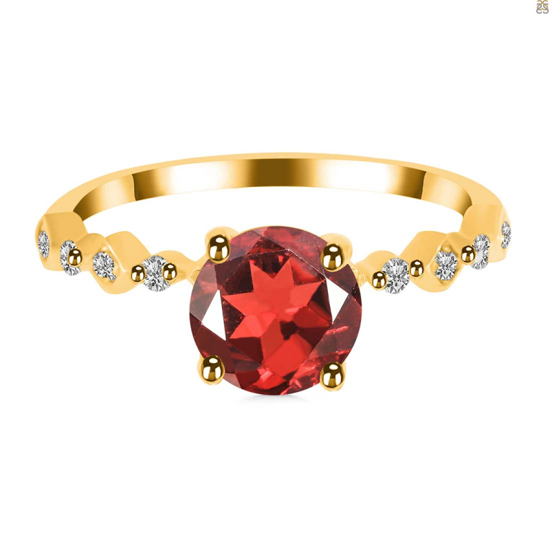 Garnet & White Topaz Ring GAR-RR-426.
