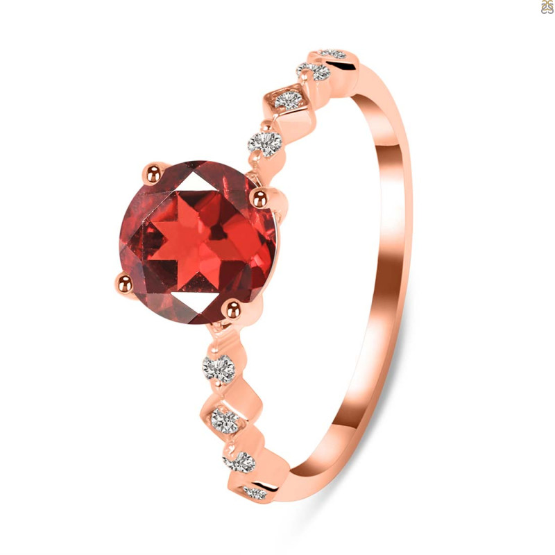 Garnet & White Topaz Ring GAR-RR-426.
