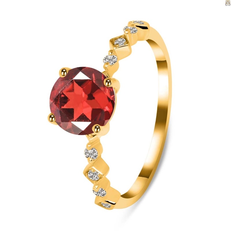 Garnet & White Topaz Ring GAR-RR-426.