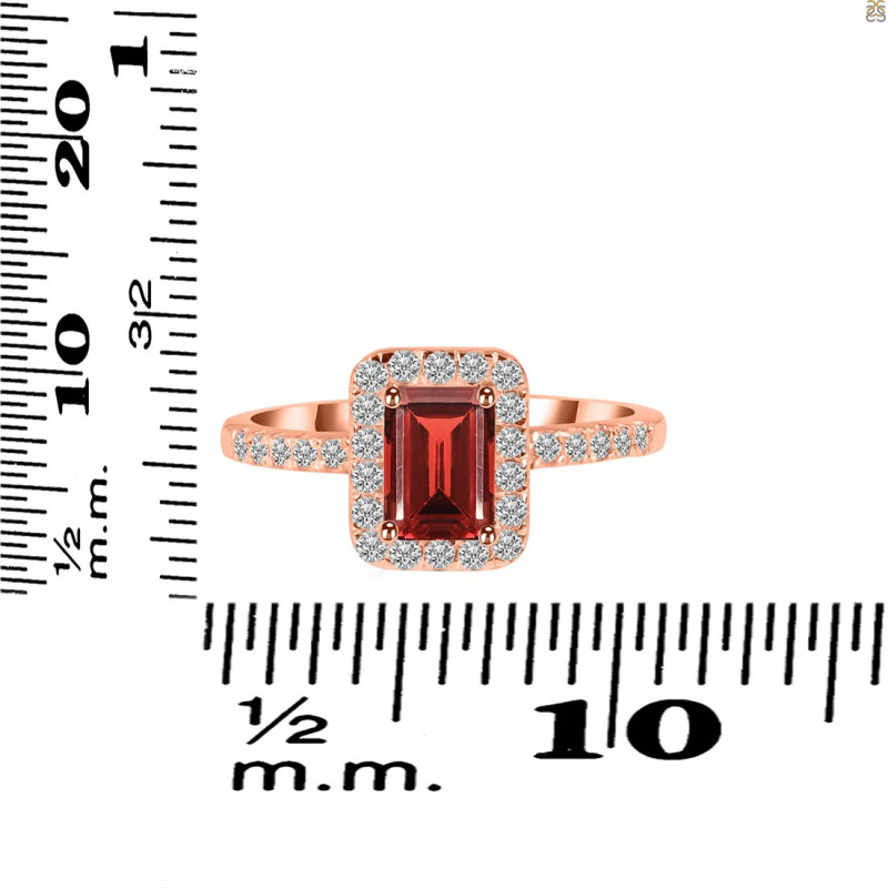 Garnet & White Topaz Ring GAR-RR-432.