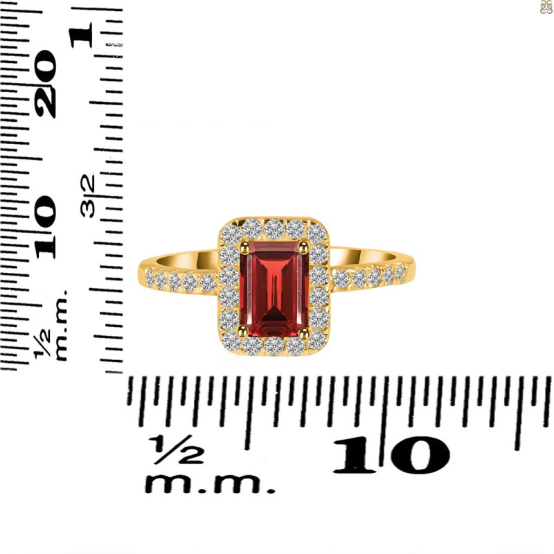 Garnet & White Topaz Ring GAR-RR-432.