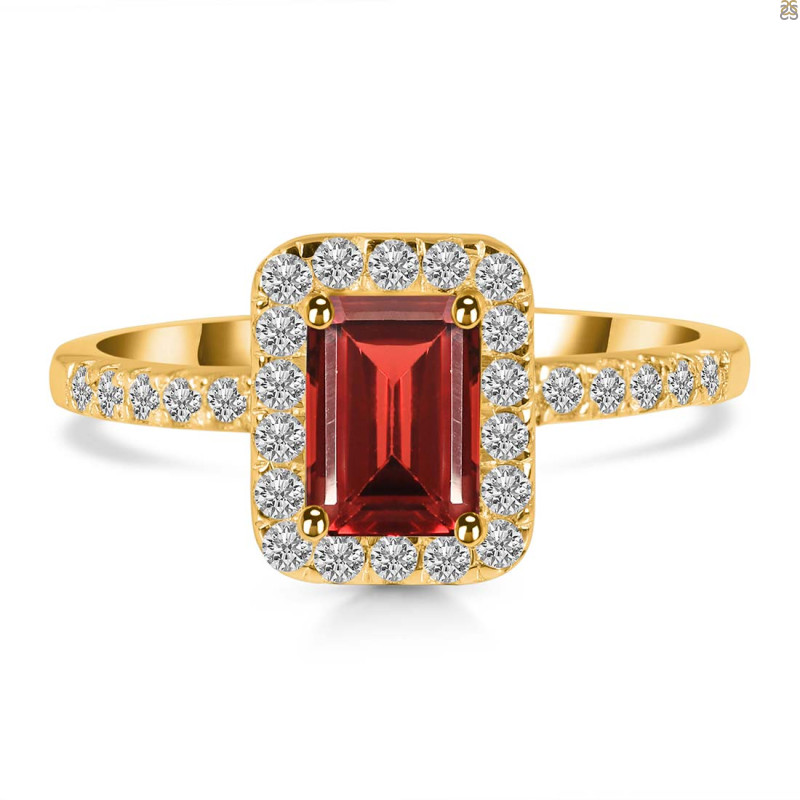 Garnet & White Topaz Ring GAR-RR-432.