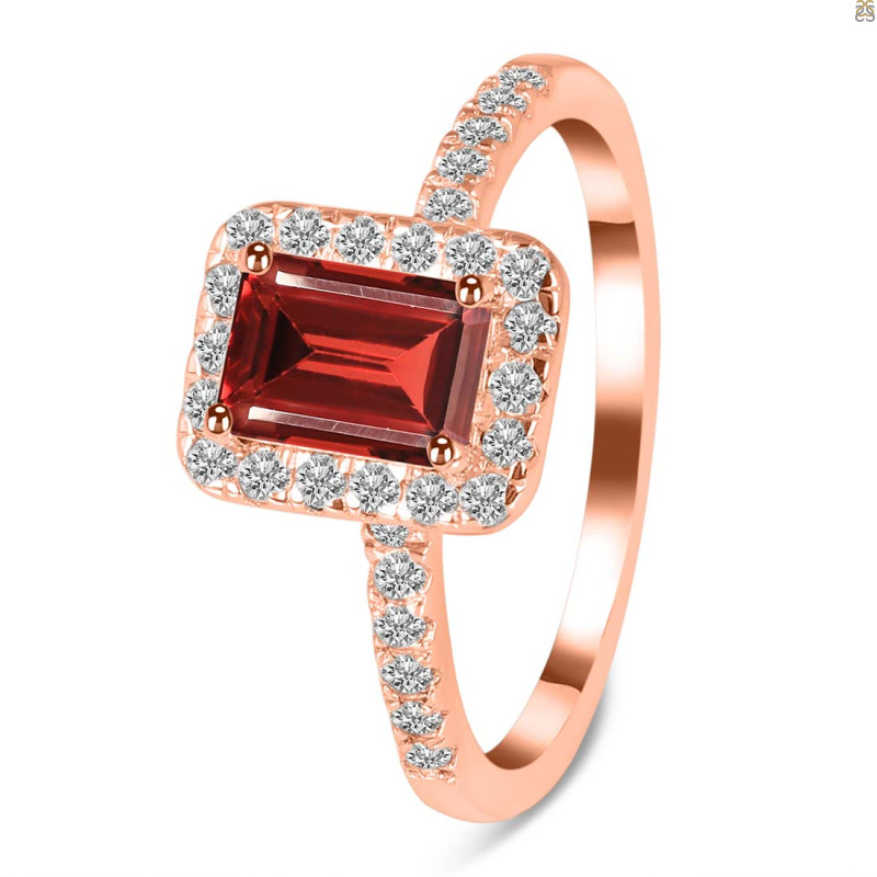 Garnet & White Topaz Ring GAR-RR-432.