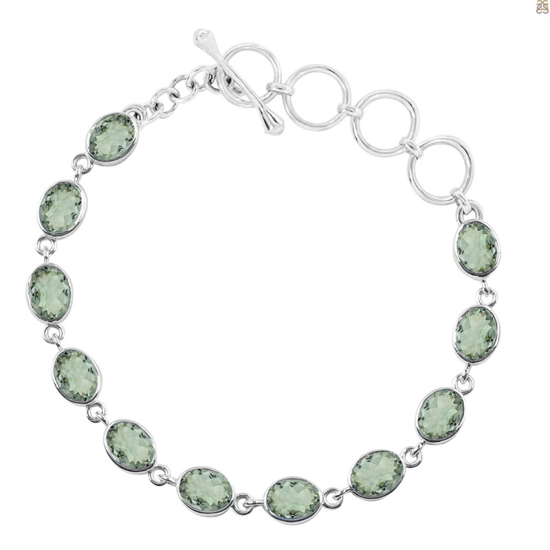 Green Amethyst Bracelet GRA-RDB-114-CUT.