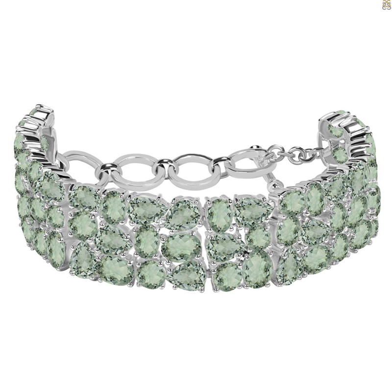 Green Amethyst Bracelet GRA-RDB-92-CUT.