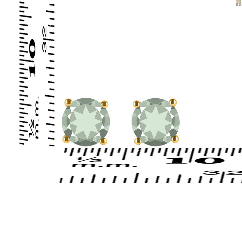 Green Amethyst Stud Earring GRA-RDE-1349.