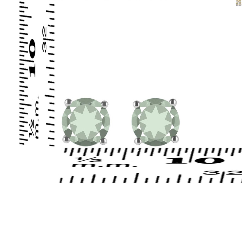 Green Amethyst Stud Earring GRA-RDE-1349.
