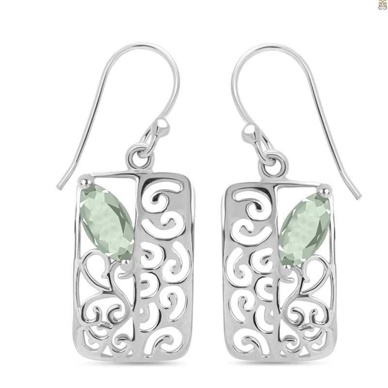Green Amethyst Earring