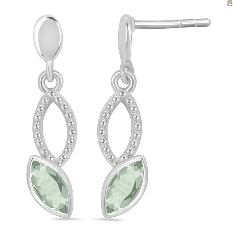 Green Amethyst Earring