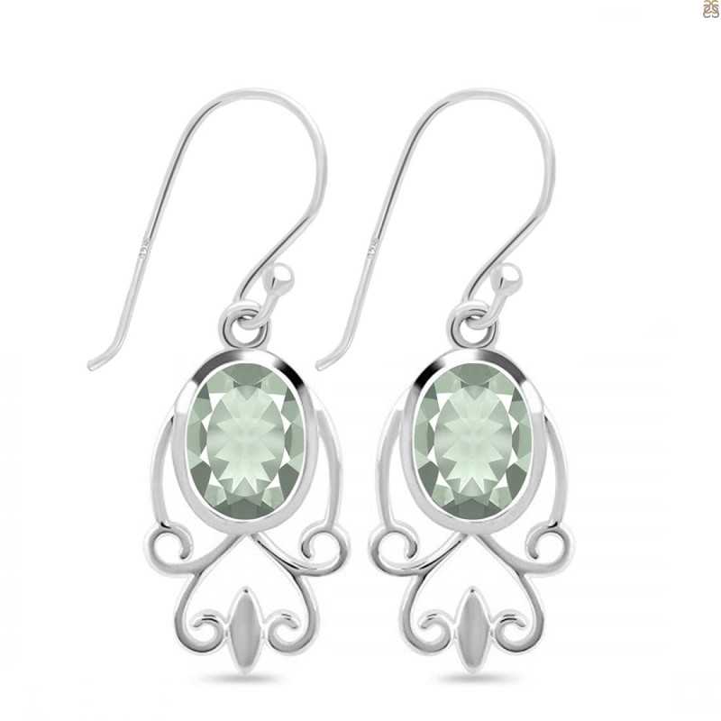 Green Amethyst Earring