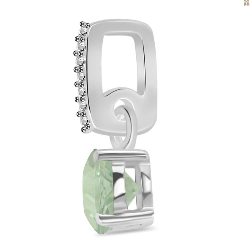 Green Amethyst & White Topaz Pendant