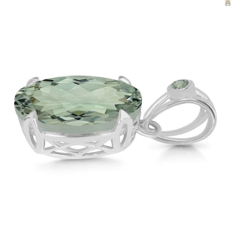 Green Amethyst Pendant GRA-RDP-744-V-LOOP.