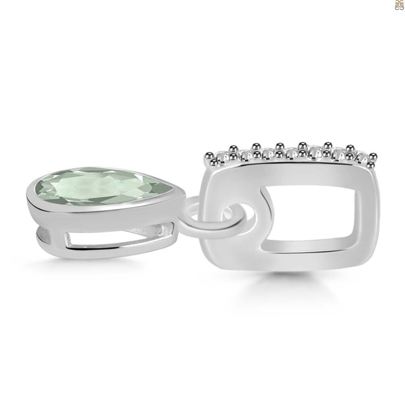 Green Amethyst & White Topaz Pendant