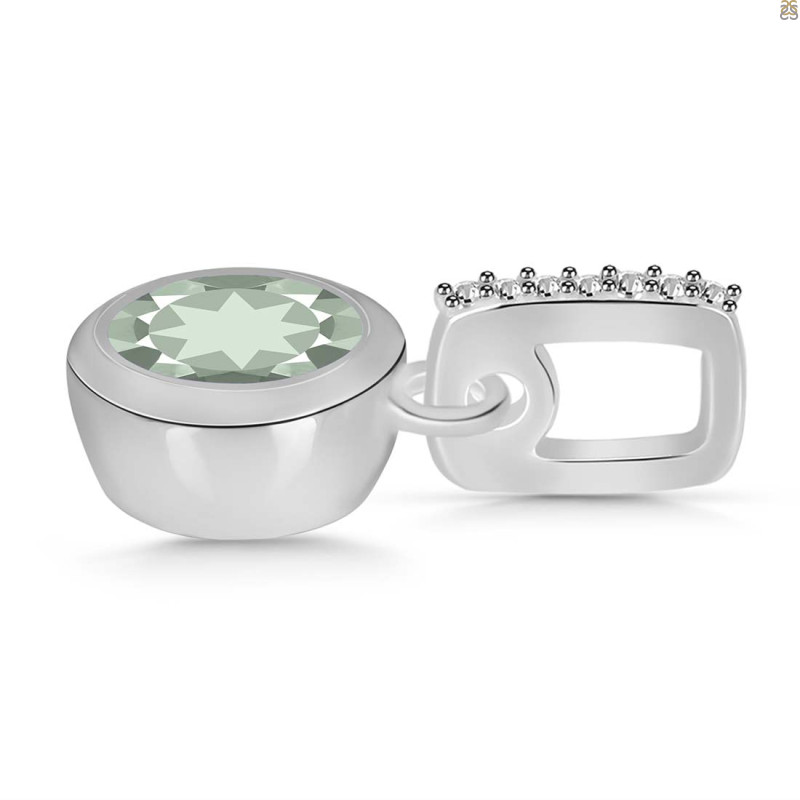 Green Amethyst & White Topaz Pendant