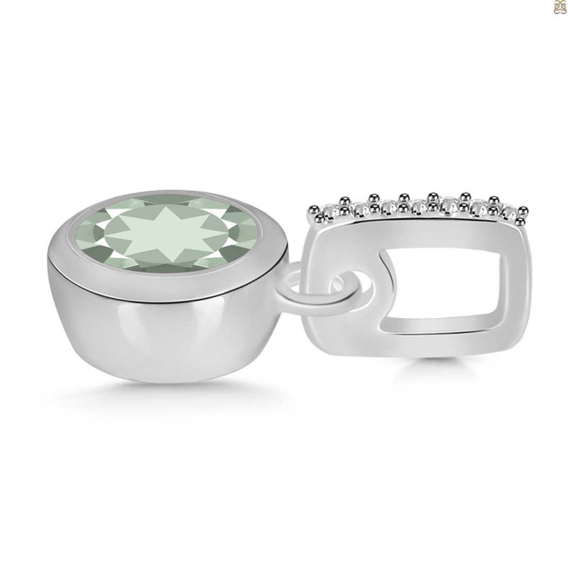 Green Amethyst & White Topaz Pendant
