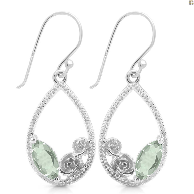 Green Amethyst Earring