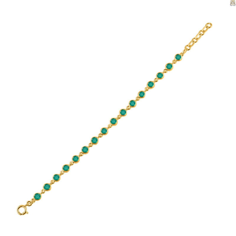 Green Onyx Bracelet GRO-RDB-118-CUT.