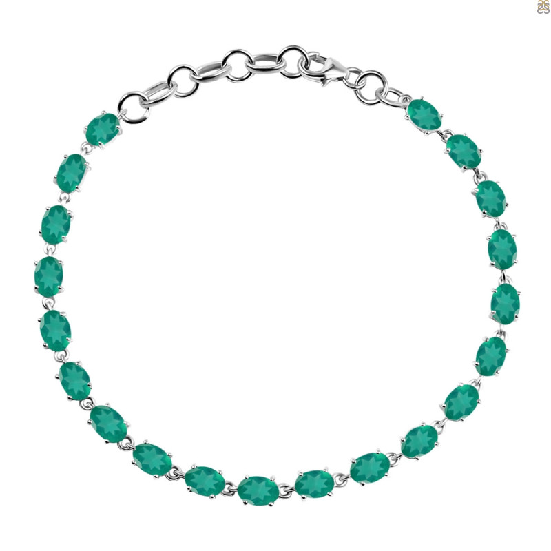 Green Onyx Bracelet GRO-RDB-71-CUT.