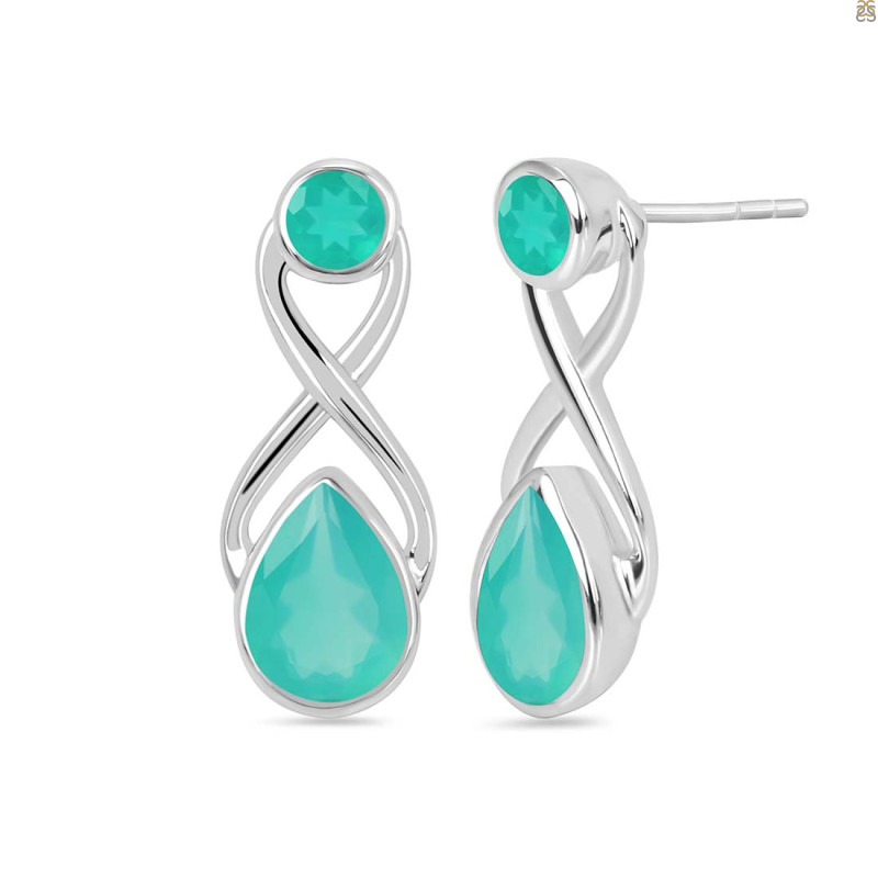 Green Onyx Stud Earring