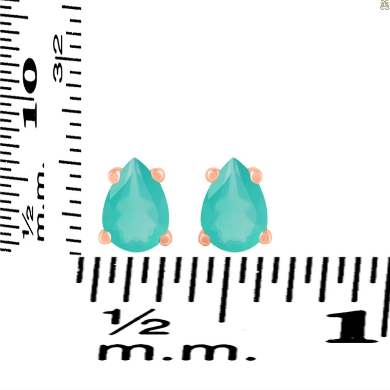 Green Onyx Stud Earring GRO-RDE-1174.