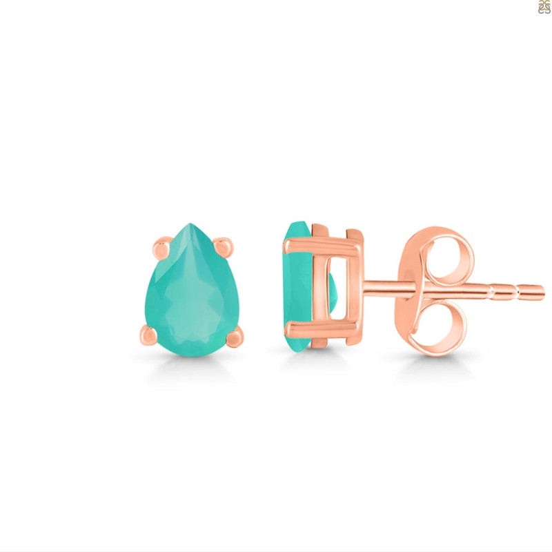Green Onyx Stud Earring GRO-RDE-1174.