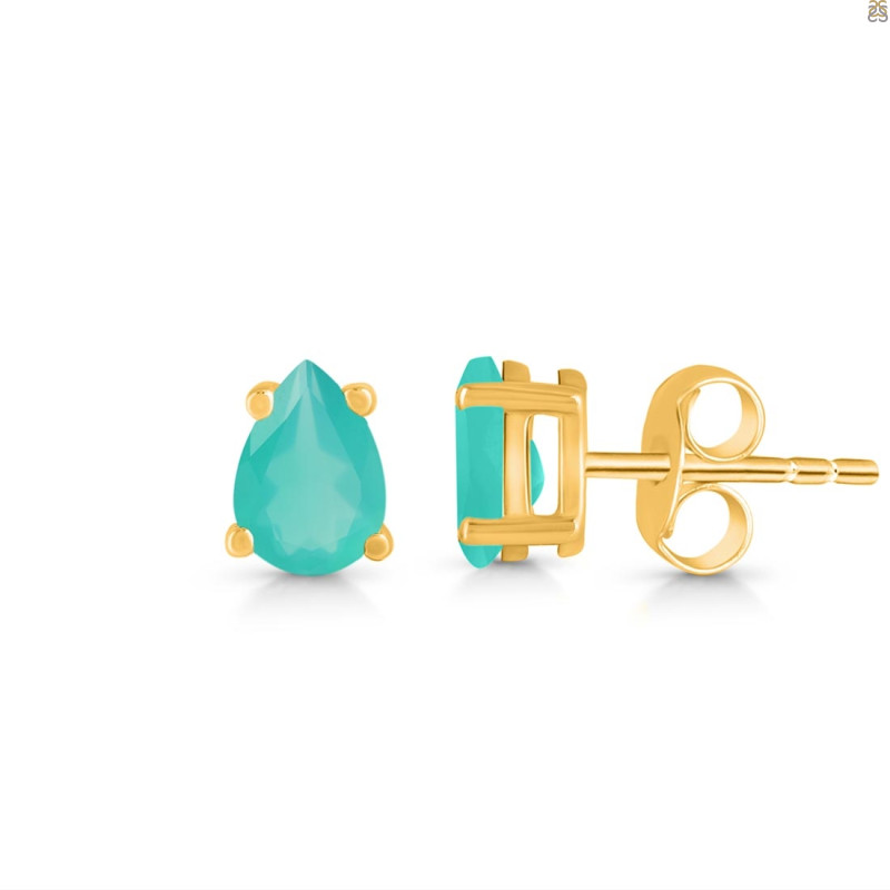 Green Onyx Stud Earring GRO-RDE-1174.