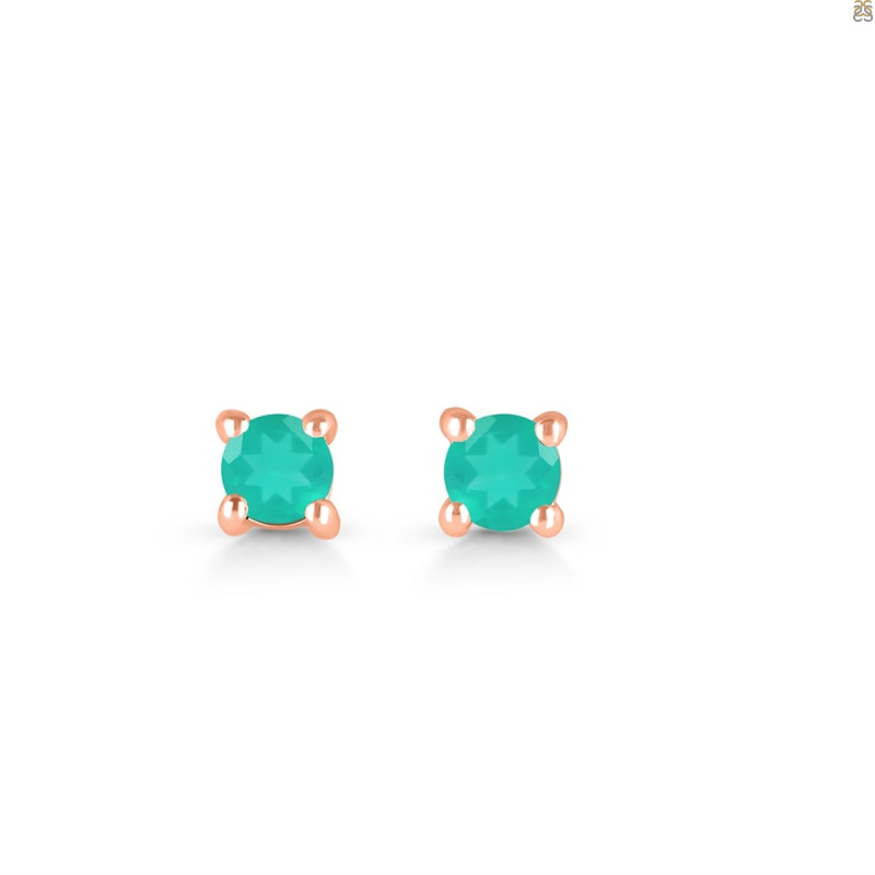 Green Onyx Stud Earring GRO-RDE-1293.