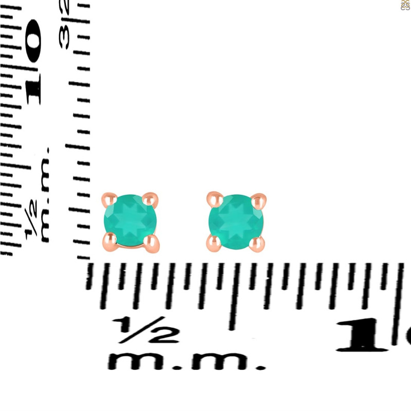 Green Onyx Stud Earring GRO-RDE-1293.