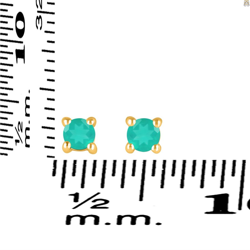 Green Onyx Stud Earring GRO-RDE-1293.