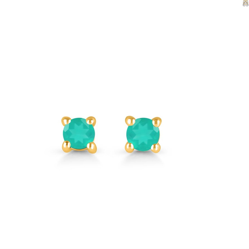Green Onyx Stud Earring GRO-RDE-1293.
