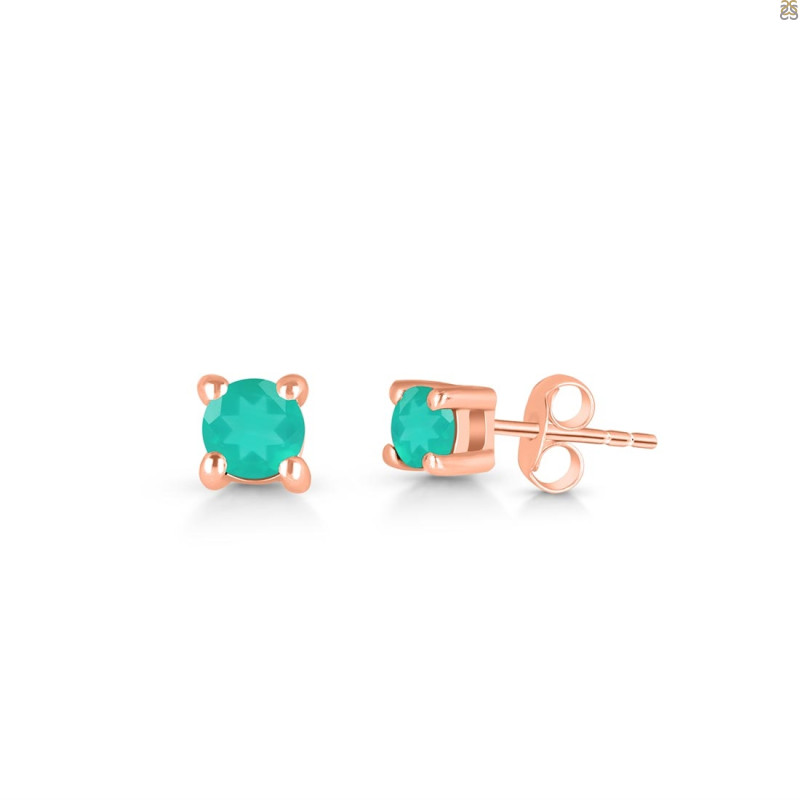 Green Onyx Stud Earring GRO-RDE-1293.