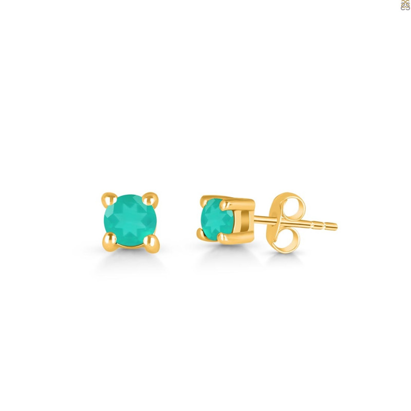 Green Onyx Stud Earring GRO-RDE-1293.