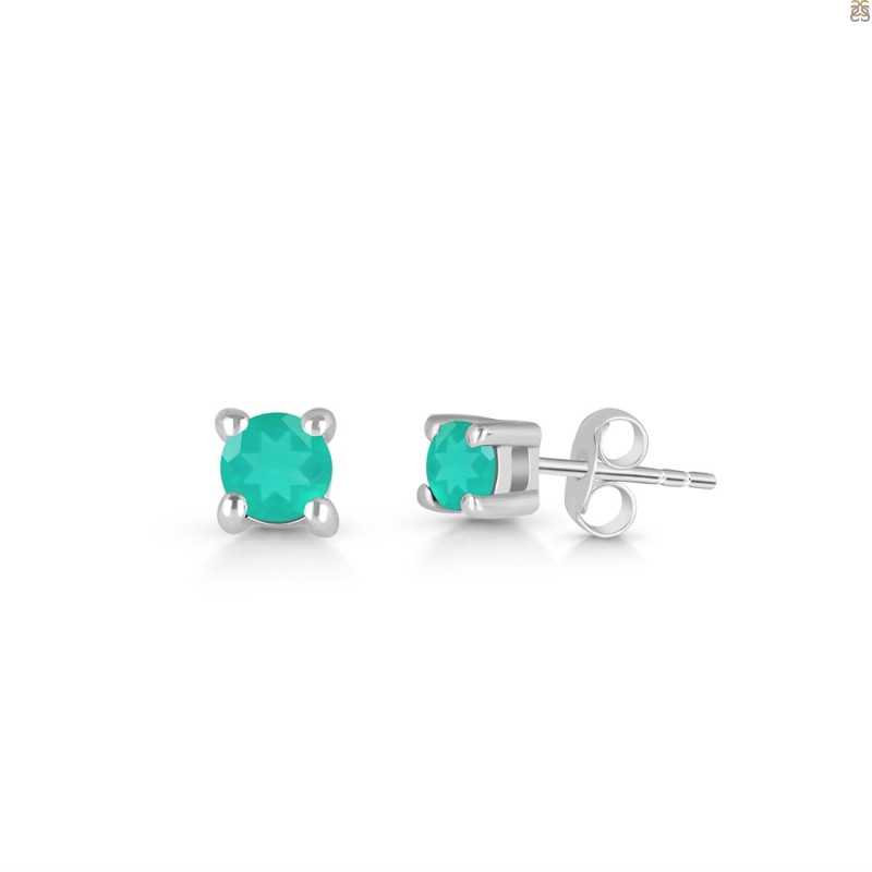 Green Onyx Stud Earring
